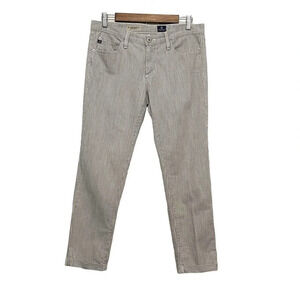 AG Adriano Goldschmied Stilt Roll-Up Jeans Size 29 R Striped USA